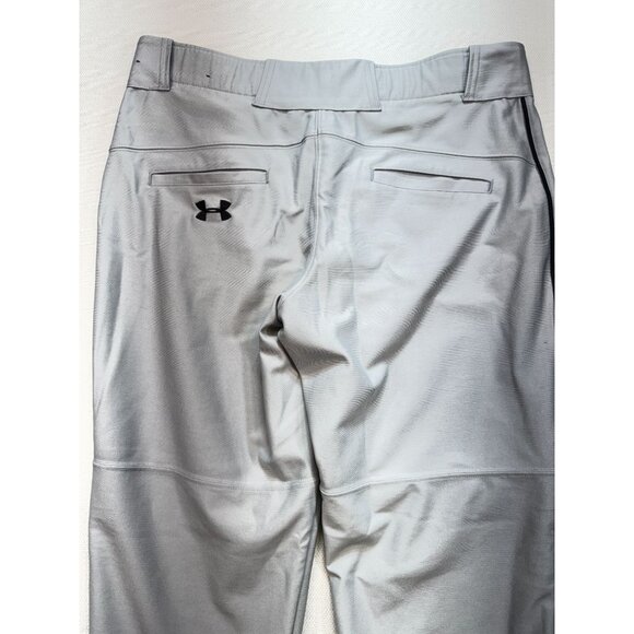 Under Armour Mens Loose Fit Baseball Pants Size L Gray Activewear Sports Pockets - Picture 13 of 15